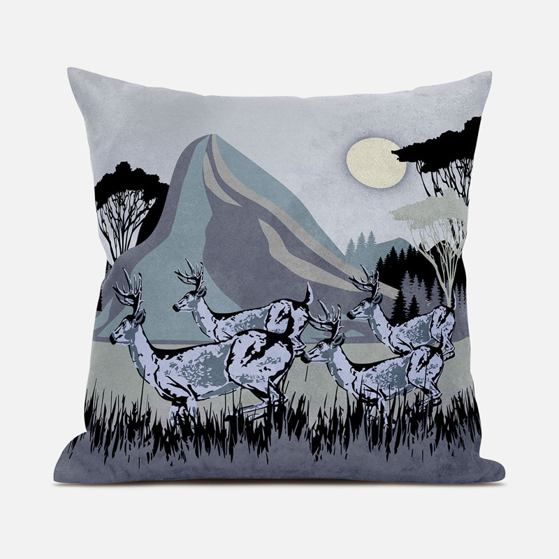 Coussin 26 po x 26 po, Noir/gris