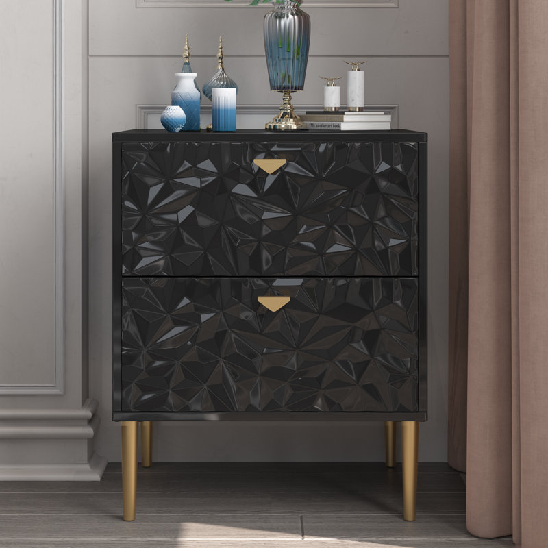Baity 19.69'' W Nightstand, Black