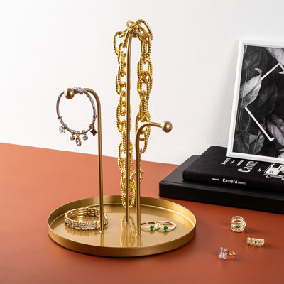 Élégant accessoire décoratif en métal, finition dorée, 8,1 po de diamètre x 10,6 po de hauteur | 100% métal durable, épaisseur: 0,05 po | Parfait pour la décoration intérieure, pièce décorative élégante pour toute pièce