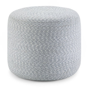 Bayley - Round Braided Pouf - Aegean