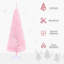 Arbre de Noël artificiel, arbre de Noël mince avec 390 branches réalistes et support en plastique, rose-535413344
