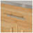 Compact Bamboo Rolling Kitchen Cart with Stainless Steel Top, Natural Finish