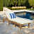 Eugenio Solid Acacia Wood Outdoor Chaise Lounge with Cushion-641917129-582216339