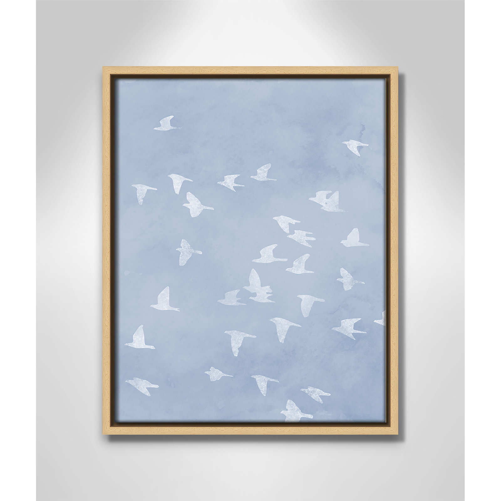 Flying Friends Print by Marcus Prime, 12.5'' W x 15.5'' H, Natural Floater