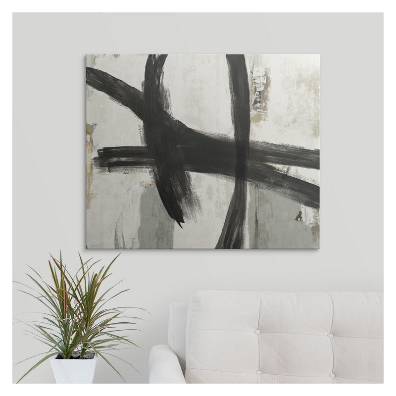 «Brush I» Funkley, reproduction d'art, H 38 po x l 48 po x P 1,5 po, Toile