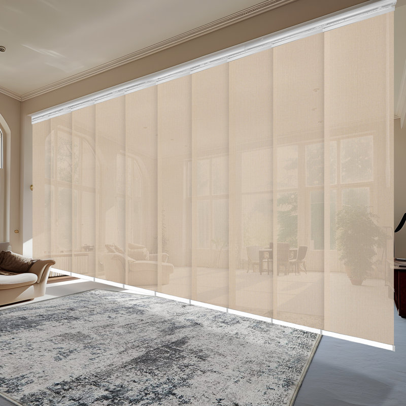 Store vertical semi-transparent extensible, Blanc, L 218 po x L 94 po
