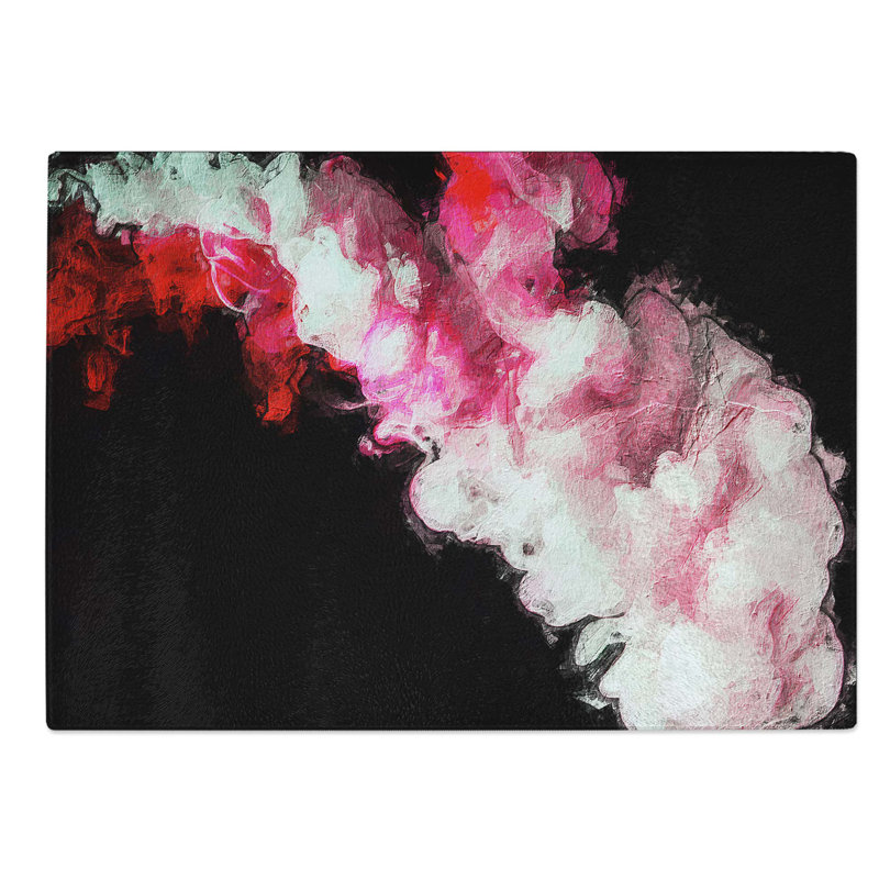 Glass Liquid Bloom in Abstract Chopping Board, 39 cm W x 28.5 cm L