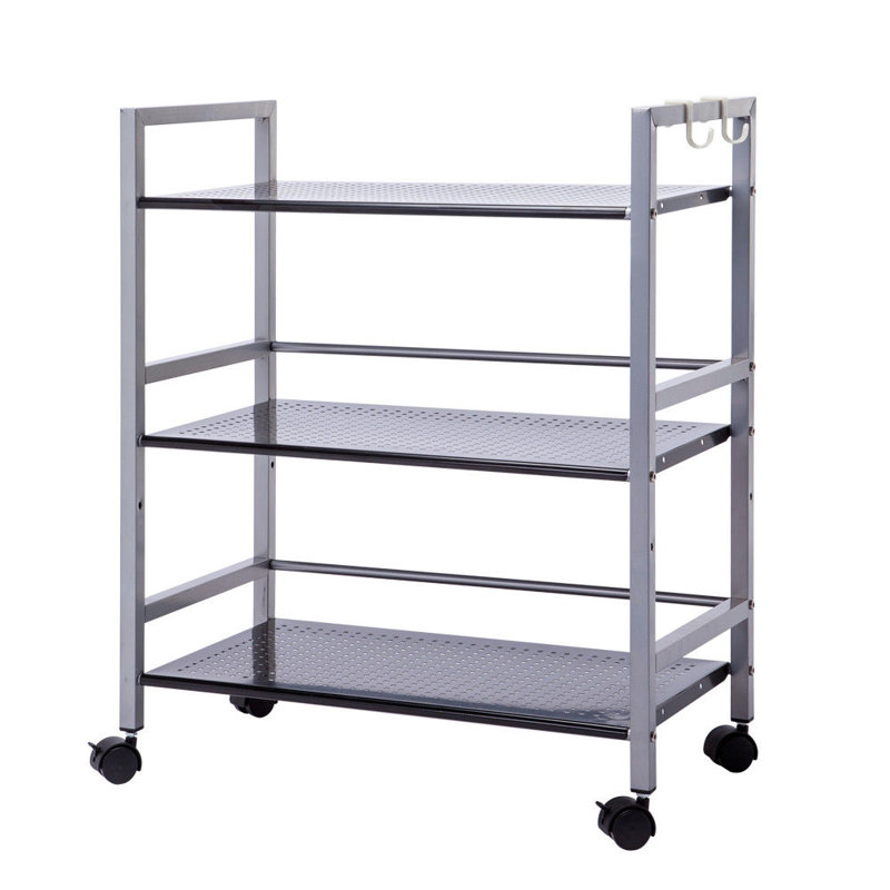 29.53'' H x 23.62'' W Utility Cart with Wheels, Black