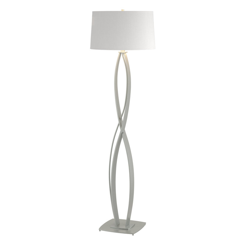 Almost Infinity Floor Lamp, Natural Anna, Vintage Platinum