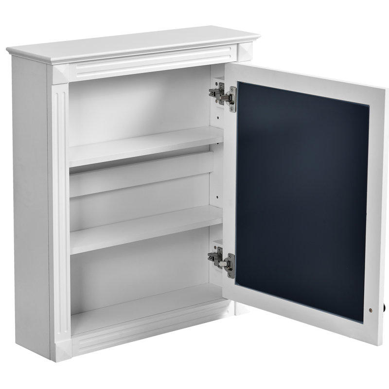 Mirror Cabinet For Bathroom Organization - Wall Mounted, Construction Material, White