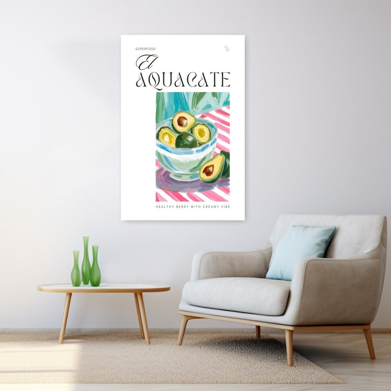 «Vibrant Avocado Bowl», art floral coloré, H 48 po x l 32 po