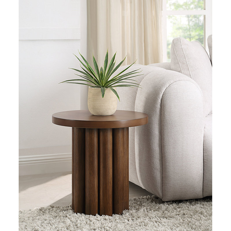 Classic Brown End Table With Structure Build Construction