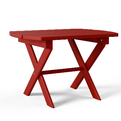 Keystone Amish Wooden Outdoor Folding Table in Tractor Red Paint - Accent Table for Porch and Patio, Amish Crafted in the USA from Solid Pine 