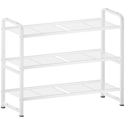 3 Tier Wide Shelving Unit, 30" Metal Wire Storage Rack for Kitchen