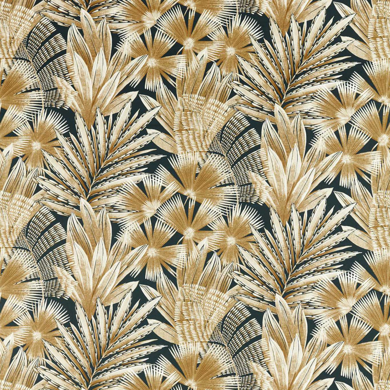 Matupi Fabric, Amber Light/ Black Earth