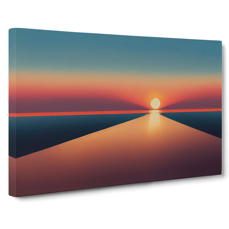 Modern Sunset Vol.2 Abstract - Wrapped Canvas, 35cm H x 50cm W x 3cm D