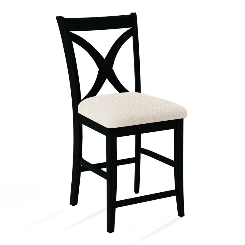 Tabouret de bar et de comptoir Hues, Finition noire, Tabouret de comptoir (assise de 26 po de hauteur)