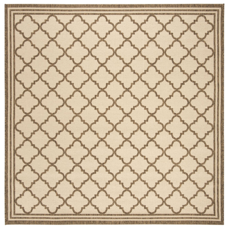 Adler Performance Geometric Indoor/Outdoor Area Rug, Square 6'7"