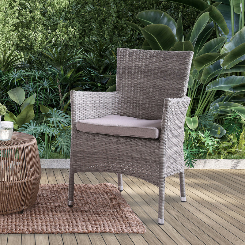 Chaise empilable contemporaine l 23,4 po (2 / empilable), gris