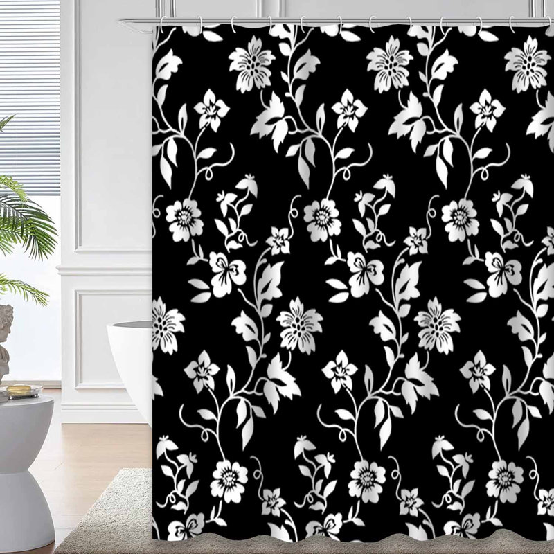 Rideau de douche Tiny Flowers, L 72 po x l 78 po
