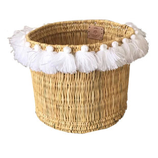 Grand panier avec pompons Séverine