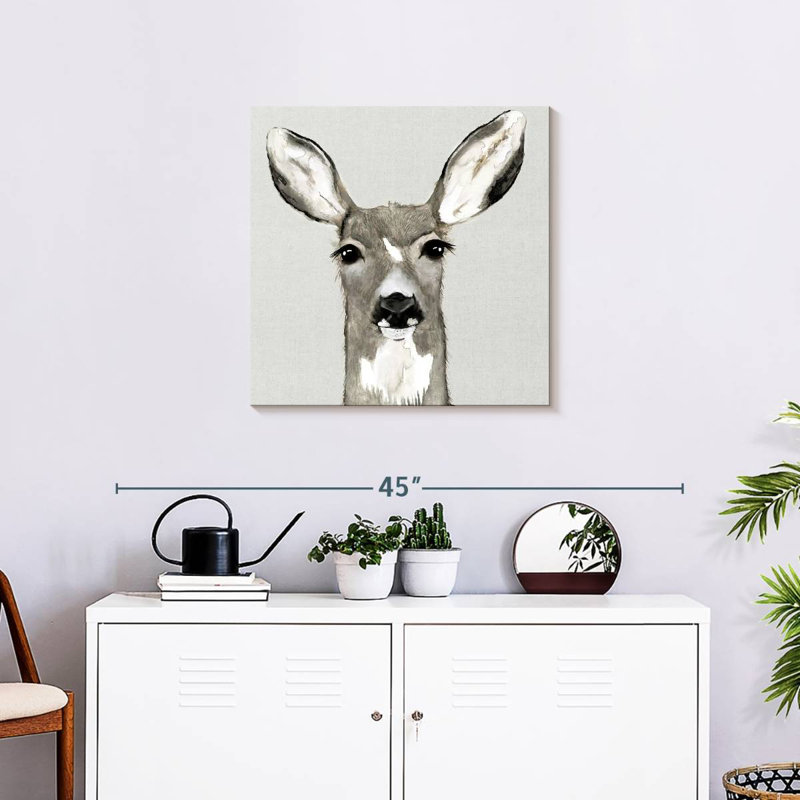 Brampt Oh Deer Portrait, 24" H x 24" W