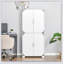 Garde-manger industriel blanc avec placard et tablettes