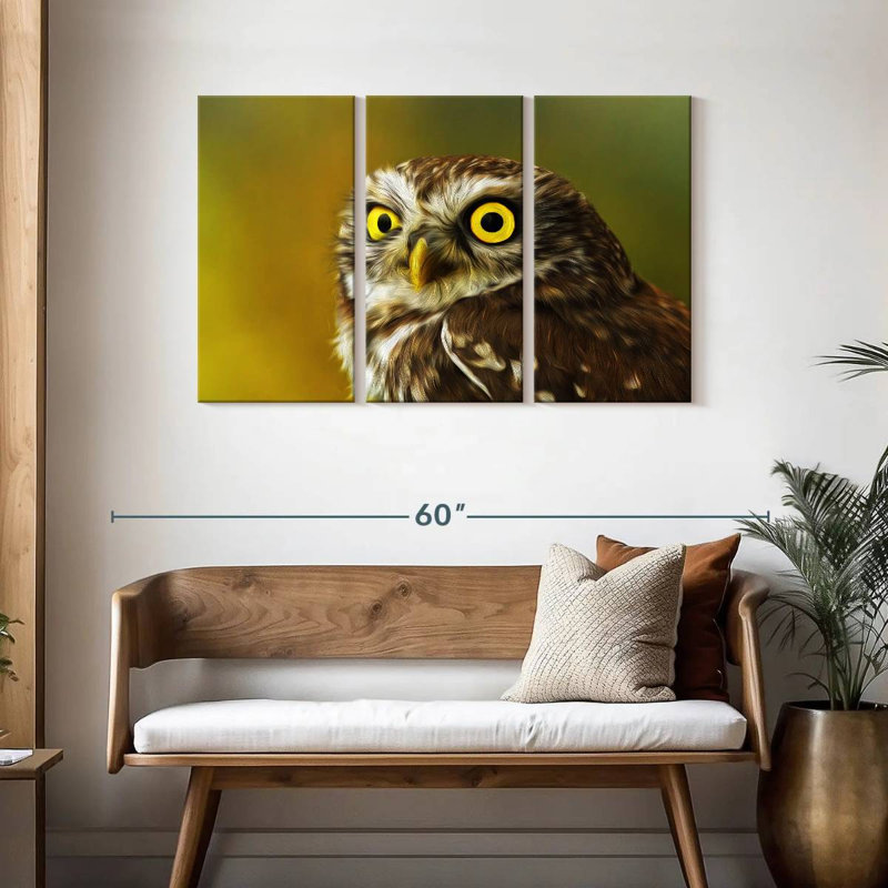 Brampt Cute Little Owl, 28" H x 45" W
