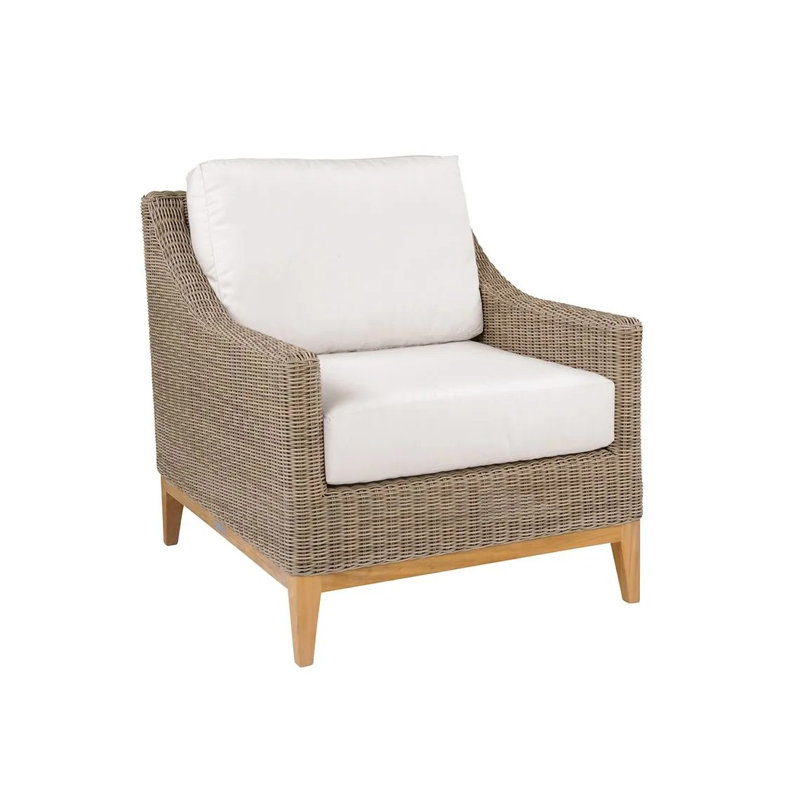 Frances Outdoor Lounge Chair, Canvas Rain, Frances Willow
