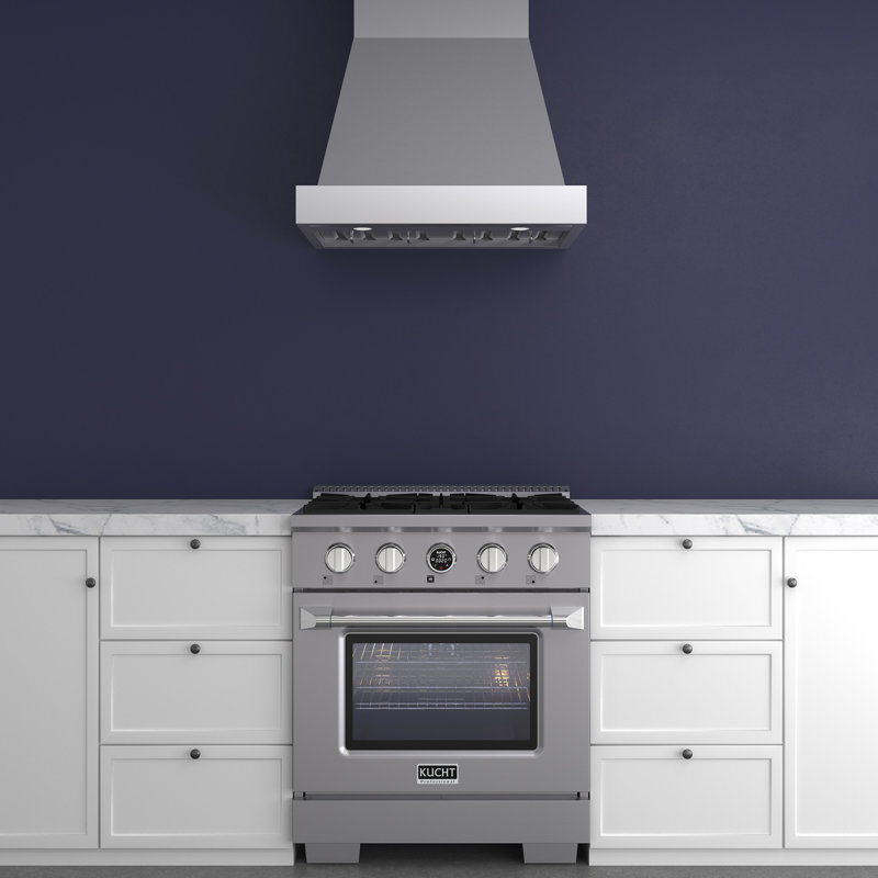 KUCHT 30 in. 4.2 cu. ft. 4 Burners Dual Fuel Range for Propane Gas in Stainless Steel with Kucht Horus Thermostat