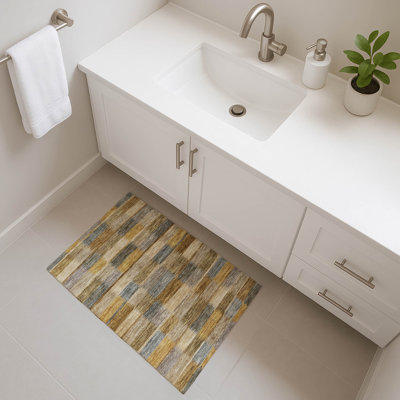 Premium Machine Washable Marasco AMF1628 Stripes Rug