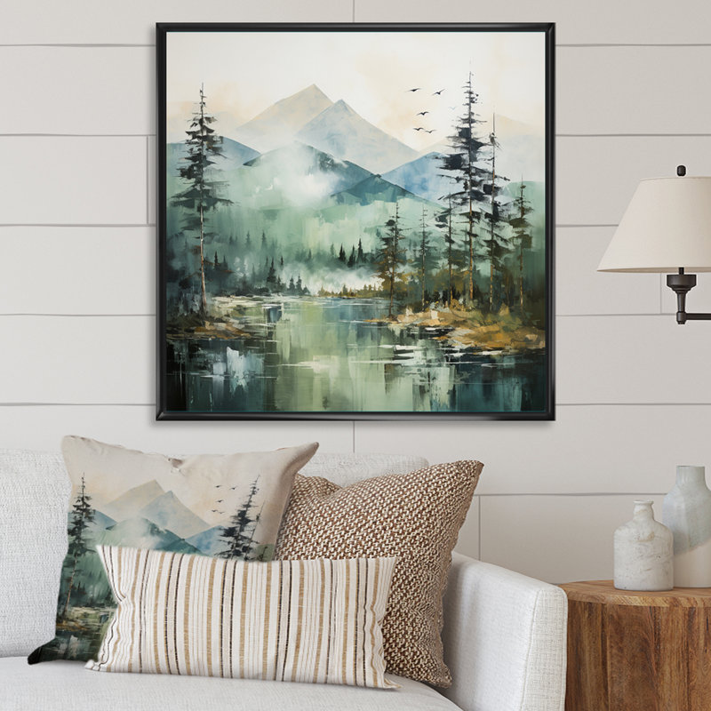 «Bold Landscape Canada Emerald Wilderness I», reproduction, H 16 po x l 16 po x P 1 po, Cadre flottant noir