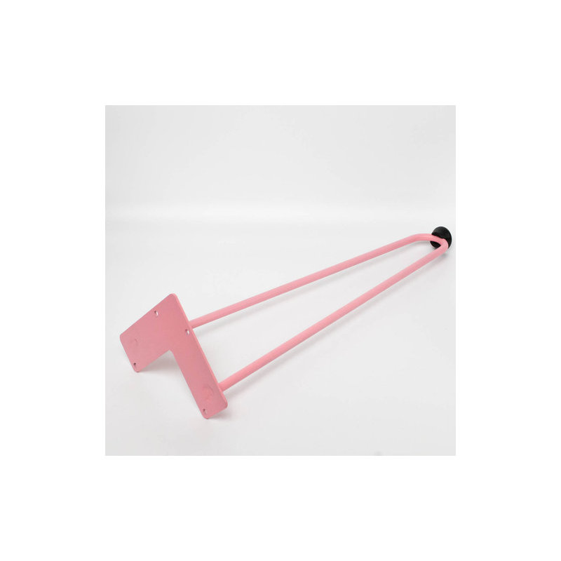 Mid Century Modern Hairpin Furniture Legs, 18" H, Blush (Pink)
