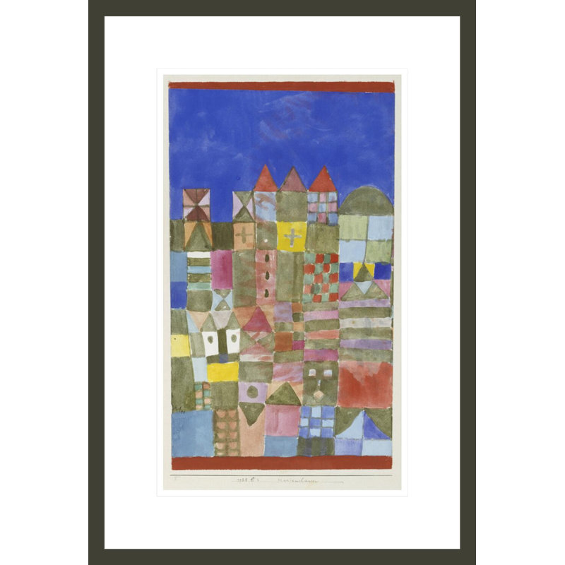 Marjamshouse par Paul Klee, impression giclée encadrée, 21.75" H x 14.93" W