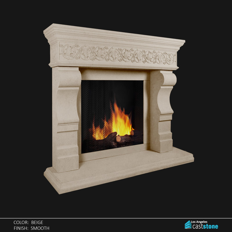Pourtour de foyer Helena, Beige lisse