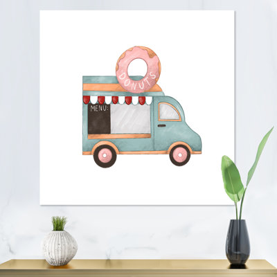 Art rétro sur toile, Donut Van Kiosk