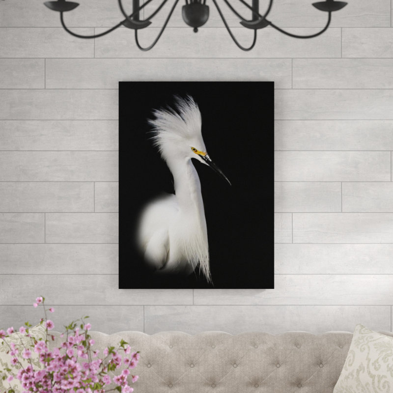 «Egret Study B» par Zoey Riley - impression, H 40 po x l 30 po x P 1,5 po, Extérieur