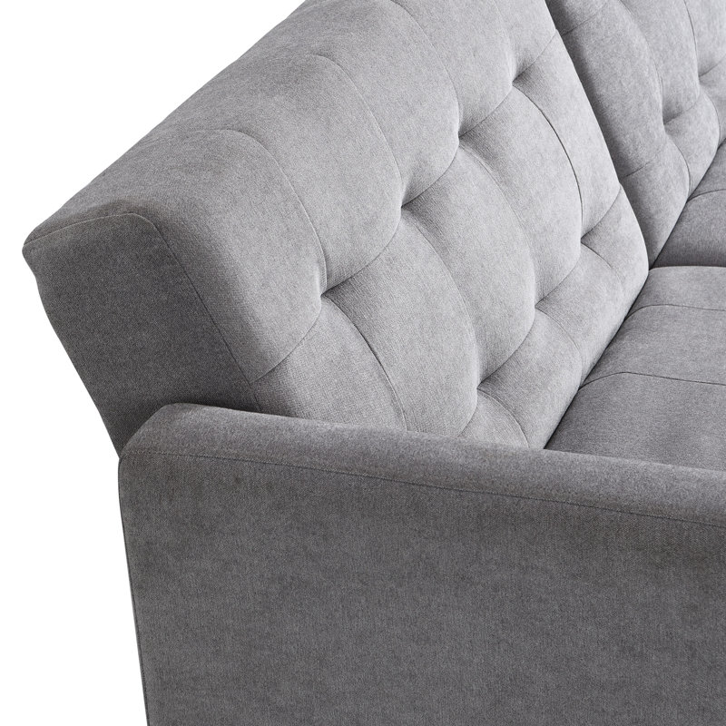 Lit pliant gris avec une éponge confortable pour une bonne chambre à coucher en tissu respirant, Gris clair