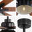 8-Blade Retro Ceiling Fan with Light Kit and Remote Control-236818824