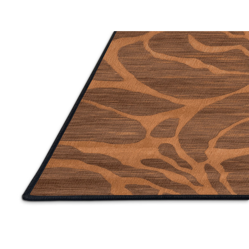 Tapis abstrait lavable à la machine, Rectangle 4 pi x 6 pi