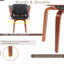 Ensemble de chaises de salle à manger pivotantes de style Mid-Century moderne, revêtement en cuir PU ergonomique pour la cuisine et le bureau-121054440-121054438