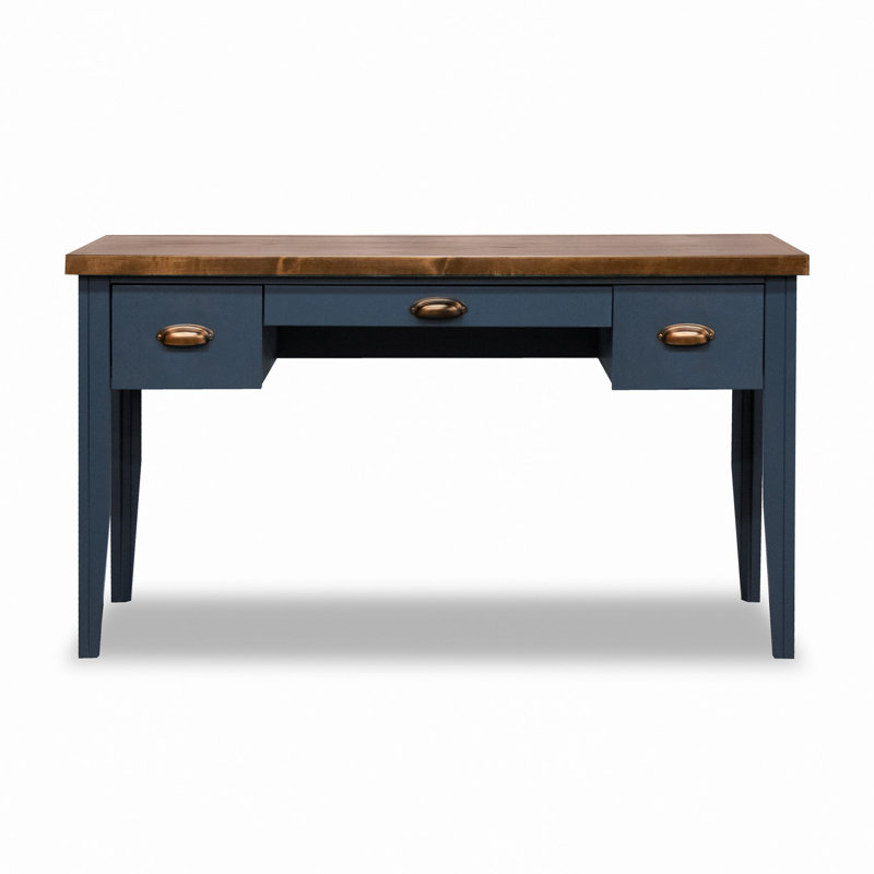 Bureau 53 po, aucun assemblage requis, Brun / Bleu marine