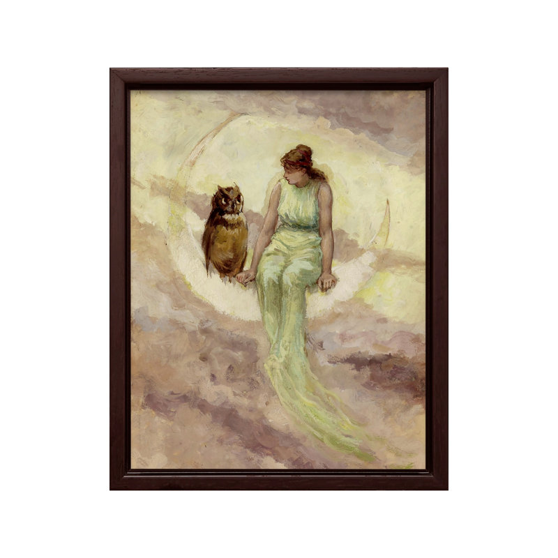 La fille de la sorcière, Canvas, Encadrement brun, H 11 po x l 14 po