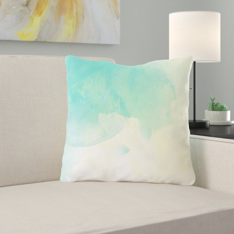 Coussin décoratif aquarelle Mukilteo, Microsuède, Intérieur