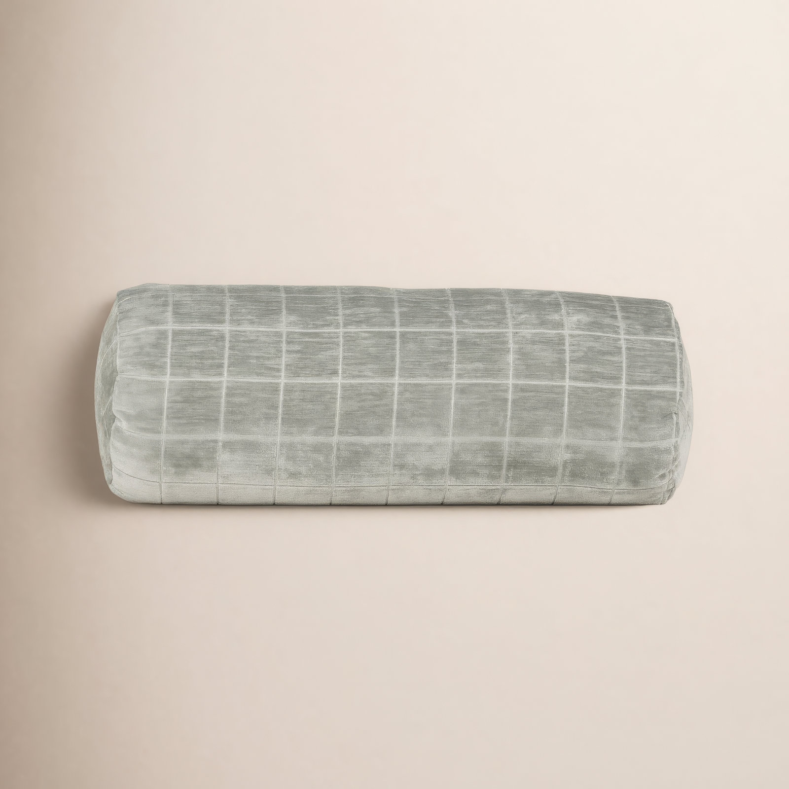 Velvet Throw Pillow, Cement Geometric, Bolster 8"H x 20"W