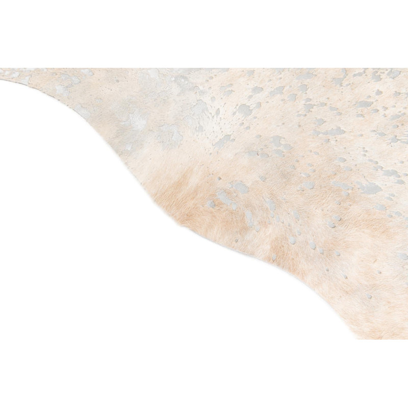 Square Jed Beige and Silver Rug