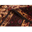 Tapis beige et rouge Teimani 4 pi 6 po x 6 pi 9 po