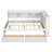 Full Size L-Shaped Bookcases Bed With Power Outlets, USB Charging Ports,Two Drawers,Whtie-1603427122