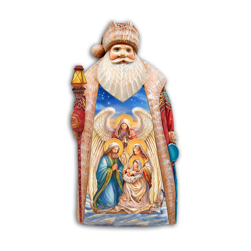 Figurine de Noël en rouge / brun / bleu / jaune