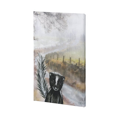 Country Skunk a Hand Embelished Textured Canvas